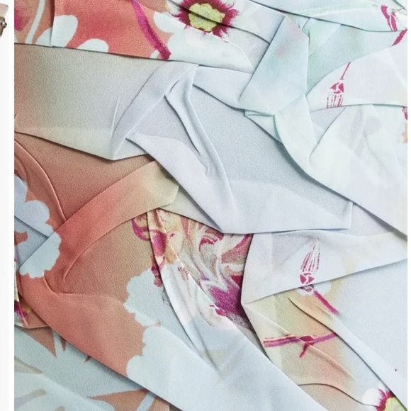 Julia Heuer Helmut Floral Crepe Crop Top ( small) - Picture 2 of 11